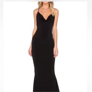 Nookie Black Halter-Style Maxi Gown